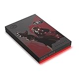 Seagate Firecuda Darth Vader SE, 2TB, Disco duro externo - USB 3.2, iluminación RGB LED personalizable, roja, funciona con PC, Mac, PlayStation y Xbox, con 1 año de servicios Rescue (STKL2000411)