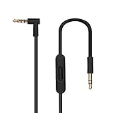 Yizhet Cable de Audio Compatible con Beats Solo 3 Solo HD Studio Beats by Dr. Dre Pro Mixr Detox Jack 3,5mm Cable Aux Auriculares Repuesto con Micrófono y Control de Volumen (1,4M)