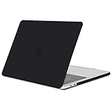 TECOOL Funda MacBook Pro 15 2016/2017/ 2018/2019, Slim Cubierta de Plástico Dura Case Carcasa para Apple MacBook Pro 15,4 con Touch Bar y Touch ID (Modelo: A1707 / A1990) -Negro