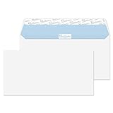 Premium Office DL - Paquete de sobres con cierre autoadhesivo (110 x 220 mm, 50 unidades), color blanco