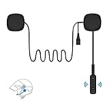 OBEST Auriculares Casco Motocicleta Bluetooth 5.0, Moto Auriculares Inalámbrico Manos Libres con Micrófono, Reducción de Ruido Ultradelgada y Cómoda Anti-interferencia Auriculares