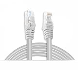 Rosbtib Cable Ethernet CAT-5E (1m/2m/3m/5m/10m/15m/20m) Cable Lan Gigabit de Alta Velocidad 24 AWG [RJ45] [UTP] [Patch Cable] CCA para PC Xbox PS5 Modem Router, Diez Metros Gris