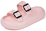 ຫ້ອງນ້ໍາເດັກນ້ອຍ Sisttke Flip Flops ເດັກຍິງ Sildes Slippers Shower and Bath Slippers Summer Non-slip Beach Sandals, Pink A, 33/34 EU