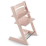 TRIPP TRAPP Silla evolutiva de madera | Silla de altura regulable perfecta para bebés, niños y adultos | Tipo de madera: Beech | Colour: Serene Pink