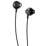 Philips UE100BK/00 Auriculares intraurales, In-Ear con Bajos de Adecuada Potencia, Controladores de neodimio de 14.2 mm, Diseño ergonómico, Cable de 1 m, Modelo de 2020/2021, Color Negro