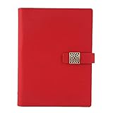 Шкіряний щоденник багаторазового використання А5, з порожнистою магнітною пряжкою, червоного кольору