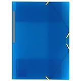 Grafoplás 04801230－Carpeta 3 solapas de Polipropileno con gomas, color azul, tamaño Folio