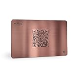 TAPiTAG │ Tarxeta de visita dixital │ Etiqueta NFC+ QR │ Metal │ Cor ouro rosa