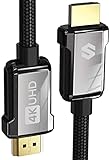 Cable HDMI 2.0 4K, Silkland Cable HDMI 2metros de Alta Velocidad de 18Gbps, 4K HDR, 3D, 2160P, 1080P, Ethernet, Cable HDMI Trenzado de Aleación de Zinc 30AWG, ARC, BLU-Ray, PS4/5, Proyector
