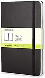 Moleskine - Cuaderno Clásico con Hojas Lisas, Tapa Dura y Cierre Elástico, Color Negro, Tamaño Grande 13 x 21 cm, 240 Hojas