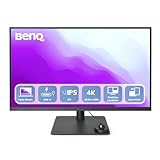 BenQ PD3205U Monitor de diseño (tecnología AQCOLOR, 32 pulgadas, 4K UHD, IPS, carga USB-C, DP / HDMI, KVM, altura ajustable) Compatible con MacBook
