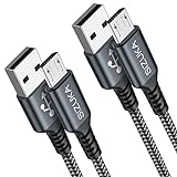 Cable Micro USB [2Pack 1M] Cable Carga Rápida Nylon Cargador Movil Android Compatible con Samsung S7/S6/S5/J7, Sony,Xiaomi,Huawei, HTC, Motorola, LG, PS4, Kindle