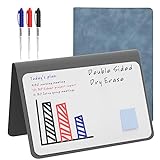 NEWYES पुन: प्रयोज्य डेस्कटॉप व्हाइटबोर्ड, ड्राई इरेज़, छोटा व्हाइटबोर्ड 149x 233 मिमी (x2), 3 रंग मार्कर पेन शामिल, कार्य सूची और अनुस्मारक