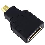 eForCity HDMI - Micro HDMI Negro, Oro - Adaptador para Cable (HDMI, Micro HDMI, Male Connector / Female Connector, Negro, Oro)