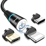 Cable USB C magnético carga rápida 3A statik 360 USB 1 metro de nylon y aleación de aluminio carga y transmisión de datos