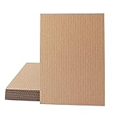 Carton manualidades tamaño Din A3 (420x297mm) – Pack 10 unidades - Carton grueso de 4mm – Plancha carton ondulado marrón para embalaje – Laminas de carton para manualidades