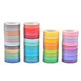 Washi Cinta,Washi Tape 40 Rolls Cintas Decorativas de Scrapbook Rainbow Adhesiva Cinta de Enmascarar para Scrapbooking DIY Manualidades 8mm