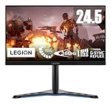 Lenovo Legion Y25-25 - Monitor eSports Gaming 24.5' FullHD (IPS, 240 Hz, 1 ms, HDMI, DP, FreeSync Premium y G-Sync, HDR400, Base Metálica) Ajuste de inclinación/altura/giro/pivote - Negro