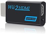 XPSH, Wii a HDMI Adaptador,Wii a HDMI convertidor Conector con Salida de vídeo de 1080p/720p y 3,5 mm Audio - Soporta Todos los Modos de visualización de Wii (Wii a HDMI Negro)