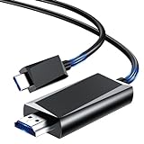 BHHB Cable USB C a HDMI 4k@60Hz thunderbolt 3/4 compatible con cable con tipo C a HDMI para iPhone 15 Pro/Pro Max, MacBook iPad Pro/Air, iMac, Surface Book, Samsung, Pixelbook, XPS, HP, etc - 2M
