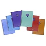 Cuadernos Espiral PRAXTON Premium, Folio 80H Milimetrado Tapa Plástico, Pack x6