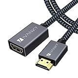 iVANKY Cable Alargador HDMI 2 Metros, Cable Extensión HDMI 4K @ 60Hz Macho a Hembra, Compatible con 2K @ 165Hz, Full HD 1080P, HDR, ARC, HDTV, Xbox