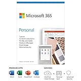 Microsoft 365 Personol | Apiau Office 365 | 1 defnyddiwr | Tanysgrifiad blwyddyn | PC / Mac, Tabled a ffôn | amlieithog | blwch