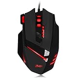 DLAND Wired Gaming Mouse, ZELOTES Wired Computer Gamer Ratones con 7200 dpi Ajustables y 7 Colores LED Que cambian para Gamer PC Laptop Notebook Notebook.