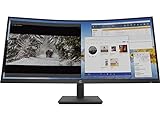 HP M34d – Monitor Curvo de 34' Wide Quad HD (3440 x 1440, 100Hz, 5ms, VA LED, 21:9, HDMI, USB-C, Low Blue Light, Antirreflejo, Altura e Inclinación Ajustables, Altavoces) Negro