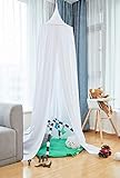 Laneetal Cama con Dosel para Infantil Bed Canopy Fuerte C¨²pula como Regalo para Ni?os Color Blanco 1130001