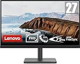 Lenovo L27e-30 - Monitor Gaming 27' FullHD (IPS, 75Hz, 4ms, HDMI, VGA, FreeSync, Soporte para teléfono) Ajuste de inclinación - Negro