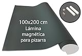 Cuadros Lifestyle Board Foil 100x200 cm | Pizarra magnética y autoadhesiva | Pizarra magnética | Lámina magnética | Incluye Tiza + imanes | Gris