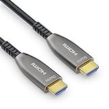 sonero Cable 8K-HDMI 2.1, cable híbrido de fibra óptica, resolución hasta 8K 60 Hz (7680 x 4320) / 4K 120Hz (3840 × 2160), soporte HDCP 2.2, antracita, 40 metros