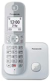 Panasonic KX-TG6851 - Telefòn dijital san fil (Bloke apèl, men-gratis, mòd pa deranje, rediksyon bri anbyen, diferan sonri, anyè telefòn), ajan