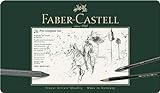 Faber-Castell 112974 - Estuche de metal con 3 ecolápices acuarelables, 9 grafitos 9000, 3 grafito Pitt puro, 3 grafitos y accesorios, multicolor