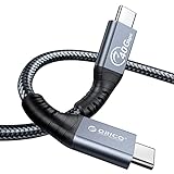 ORICO Cable para Thunderbolt 4, Compatible con Thunderbolt 3/USB4, Tasa de Transferencia 40Gbps, 8K@60Hz (Dos Pantallas 4k@60Hz) con PD 100W (20V/5A) para PC, eGUP y Portátil (Recto,0.8M)