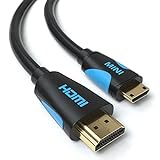 JAMEGA – Cable Mini HDMI a HDMI 3m, Compatible con HDMI 2.0/1.4 ARC 3D 4K UltraHD 1080p Ethernet HDMI Tipo A a HDMI Tipo C por Nikon, Canon, Raspberry Pi Zero, Camcorder, Laptop, Tablet
