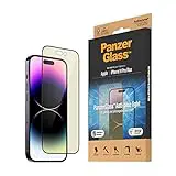 PanzerGlass - Protector pantalla iPhone 14 Pro Max, antiarañazos, protector de pantalla con filtro de luz azul para protección de retina, con ayuda de posicionamiento para una fácil instalación