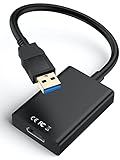 LQIESDD Adaptador USB a HDMI, 1080P USB 3.0/2.0 a HDMI Adaptador para PC Laptop Proyector Monitor TV HD Audio Video Convertidor Cable Compatible con Windows XP/7/8/Vista/10/11/MacOS/Android
