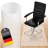 KLINOO Protecteur de sol transparent, base de chaise de bureau résistante aux rayures, blanc laiteux. Fabriqué en Allemagne (60 x 120 cm)