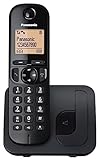 Panasonic KX-TGC210 Teléfono fijo inalámbrico, LCD, Identificador de llamadas, Agenda de 50 números, Tecla de navegación, Modo ECO, Reducción de ruido, Negro