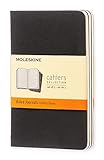 Moleskine - Cahier Journal Cuaderno de Notas, Set de 3 Cuadernos con Páginas, Tapa de Cartón y Cosido de Algodón Visible, Color Negro, bolsillo (S04894)