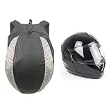 Scoutteemo Motoristični nahrbtnik s čelado Vodoodporen lahek motoristični nahrbtnik za športno vadbo za pohodniško košarko 28L (črn)
