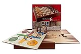 Aquamarine Games - 6 Juegos clásicos: ajedrez, Damas, Backgammon, oca, parchís, Escalera (CP030)