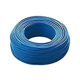 Cable ELECTRICO Flexible H07V-K UNIPOLAR 100metros/ Rollos de 100mts de 1x 1,5 y 1x 2,5mm (azul, negro, verde-amarillo) (1 x 2,5mm, Azul)