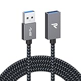 RAMPOW Cable Alargador Cable USB 3.0, [2M] 5 Gbps USB A Macho A Hembra Cable Extension 500MB / S para Equipos y Accesorios electrónicos, PC, Laptop, Mouse, Teclado, Cámara, Gafas VR - Gris