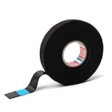 tesa Pet Cinta Adhesiva de Tela no Tejida (19 mm x 25 m), Color: Negro, para mazos de Cables domésticos o automotrices