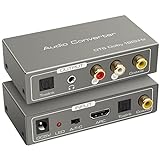 HDMI ARC Audio Adapter Convertidor de Audio Digital Digital a Analógico, Coaxial, Óptico o HDMI ARC Entrada de Audio a Coaxial y Óptico y L/R RCA y Jack de 3,5 mm Por TV y Proyector y Transmisor