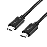 CHOETECH Thunderbolt 3 Cable, USB C a USB C Cable【Thunderbolt 3 Certificado】40Gbps/PD 100W/5K@60Hz UHD para 2016-2020 Macbook Pro, iMac, iMac Pro, Galaxy S20/S10/S9/Note9, Huawei Mate 20/20 Pro (0.7M)