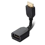CABLEPELADO Cable Extension HDMI Macho a Hembra | Extensor HDMI | Flexible | 10 cm | 4K y 3D 1080P | Compatible con Google Chrome Cast, TV Stick, HDTV, PS3/4/5, Xbox360, portátil